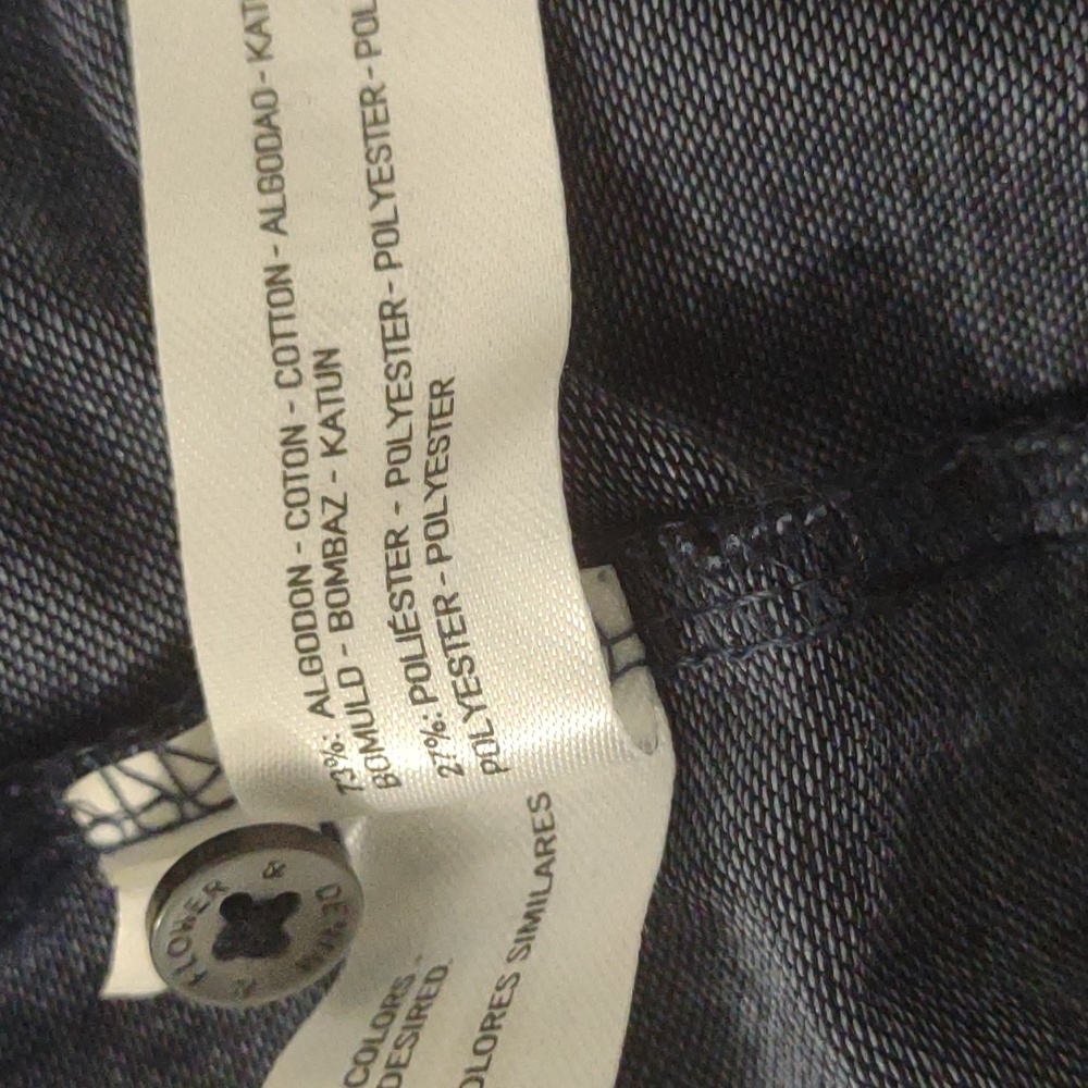 Denim & Flower navy/light blue polo-style shirt Size M - Picture 8 of 9